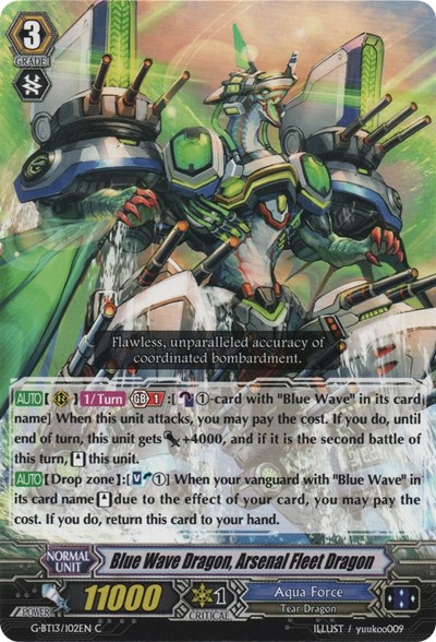 Blue Wave Dragon, Arsenal Fleet Dragon [G Format] G-BT13/102EN