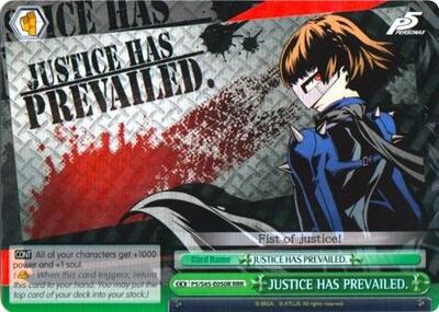 JUSTICE HAS PREVAILED. P5/S45-E050R RRR