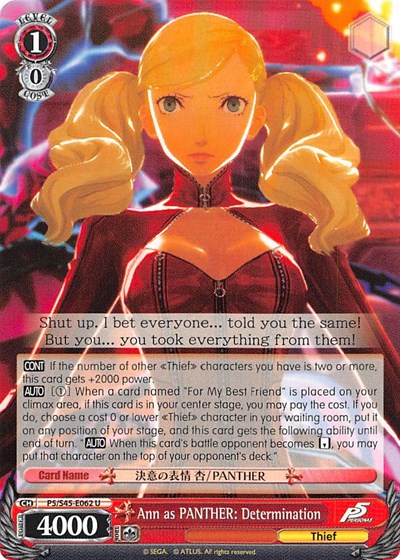 Ann as PANTHER: Determination P5/S45-E062 U