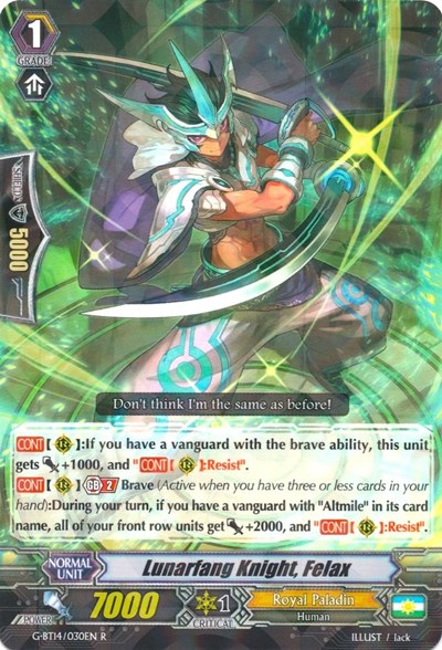 Lunarfang Knight, Felax [G Format] G-BT14/030EN
