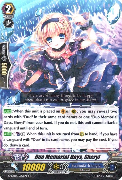 Duo Memorial Days, Sheryl [G Format] G-CB07/022EN-B