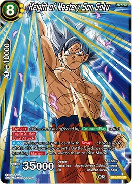 Height of Mastery Son Goku BT4-075