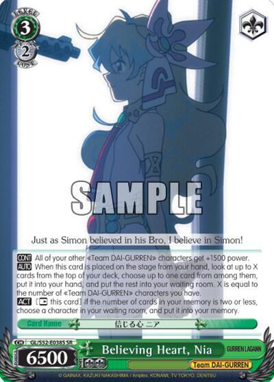 Believing Heart, Nia GL/S52-E038S