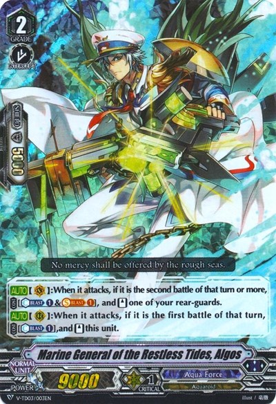 Marine General Of The Restless Tides, Algos [V Format] V-TD03/003EN