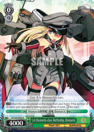 1st Bismarck-class Battleship, Bismarck KC/S42-E032 R