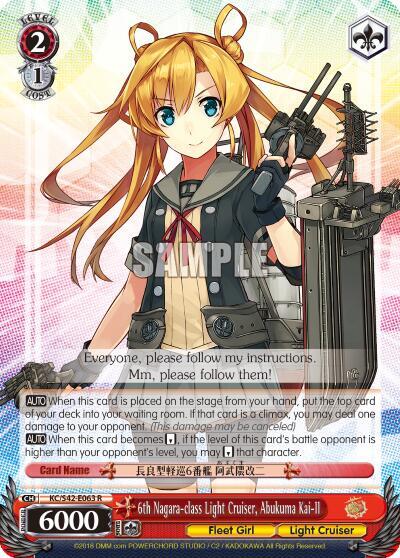 6th Nagara-class Light Cruiser, Abukuma Kai-II KC/S42-E063 R
