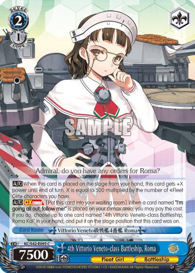 4th Vittorio Veneto-class Battleship, Roma KC/S42-E095 C