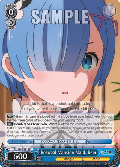Roswaal Mansion Maid, Rem RZ/S46-TE31 TD