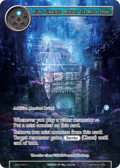 Ruins Submerged Beneath the Misty Spring 