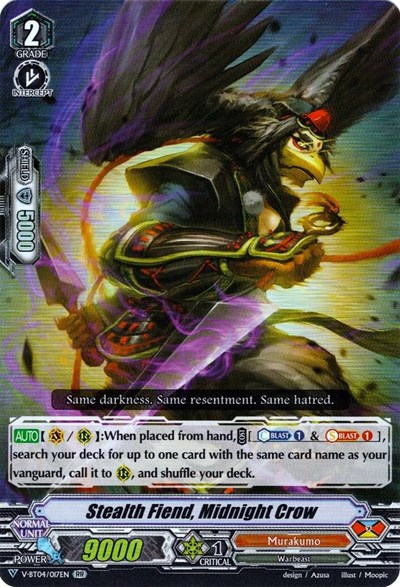Stealth Fiend, Midnight Crow [V Format] V-BT04/017EN
