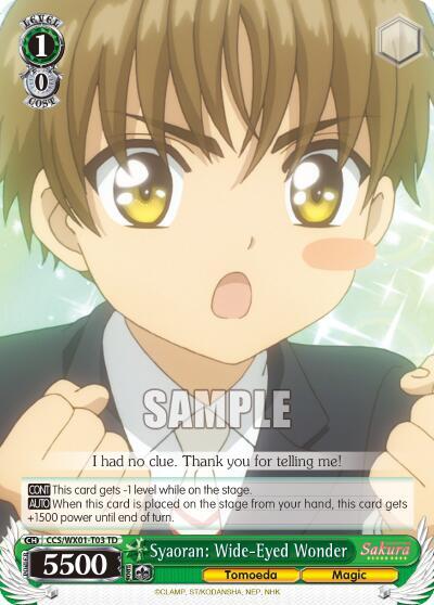 Syaoran: Wide-Eyed Wonder CCS/WX01-T03 TD