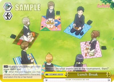 Lunch Break CCS/WX01-030 CR
