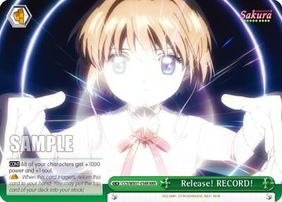 Release! RECORD! CCS/WX01-054R RRR