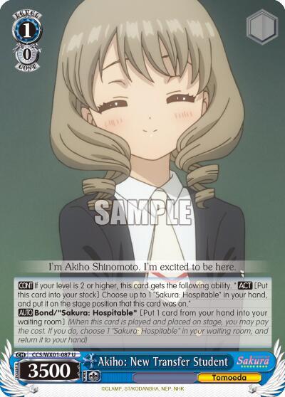 Akiho: New Transfer Student CCS/WX01-087 U