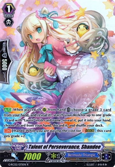 Talent of Perseverance, Shandee [G Format] G-RC02/075EN