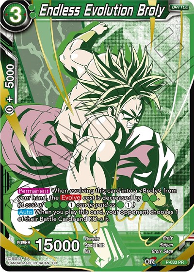 Endless Evolution Broly P-033
