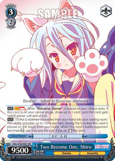 Two Become One, Shiro NGL/S58-E081 RR