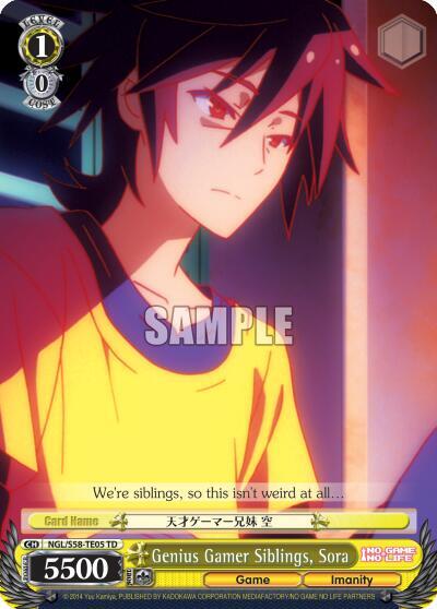 Genius Gamer Siblings, Sora NGL/S58-TE05 TD