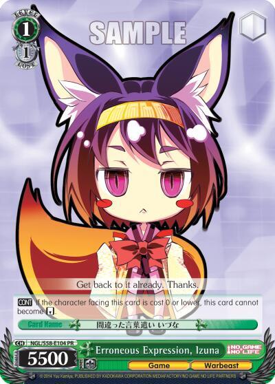 Erroneous Expression, Izuna NGL/S58-E104 PR