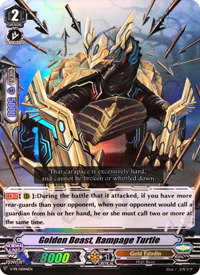 Golden Beast, Rampage Turtle [V Format] V-PR/0044EN