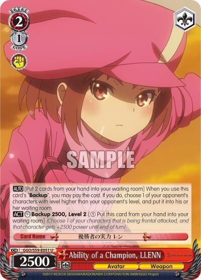 Ability of a Champion, LLENN GGO/S59-E051 U