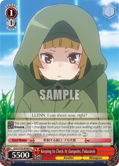 Keeping In Check At Gunpoint, Fukaziroh GGO/S59-E049 U