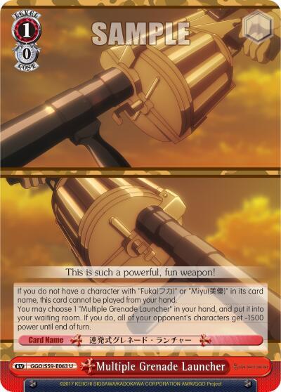 Multiple Grenade Launcher GGO/S59-E063 U