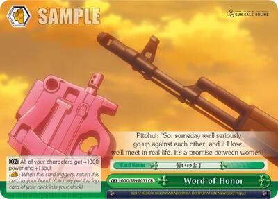 Word of Honor GGO/S59-E031 CR