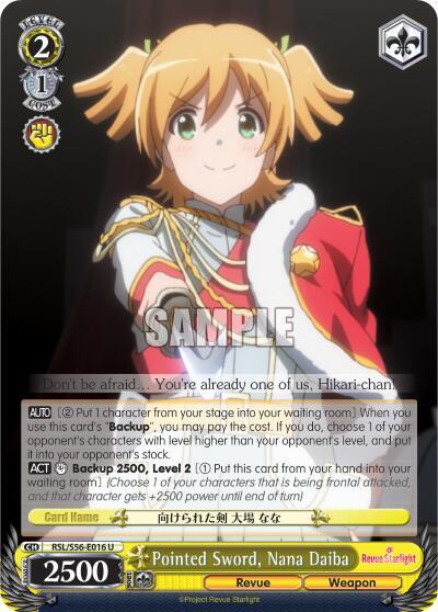 Pointed Sword, Nana Daiba RSL/S56-E016 U