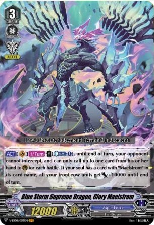 Blue Storm Supreme Dragon, Glory Maelstrom [V Format] V-EB08/003EN
