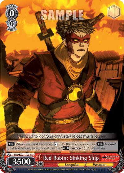 Red Robin: Sinking Ship BNJ/SX01-T03 TD