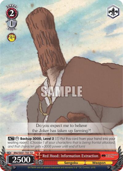 Red Hood: Information Extraction BNJ/SX01-T05 TD