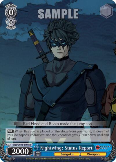 Nightwing: Status Report BNJ/SX01-T10 TD