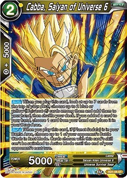 Cabba, Saiyan of Universe 6 XD1-06
