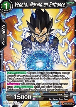 Vegeta, Making an Entrance BT7-101