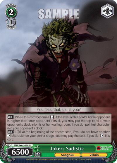 Joker: Sadistic BNJ/SX01-018 U