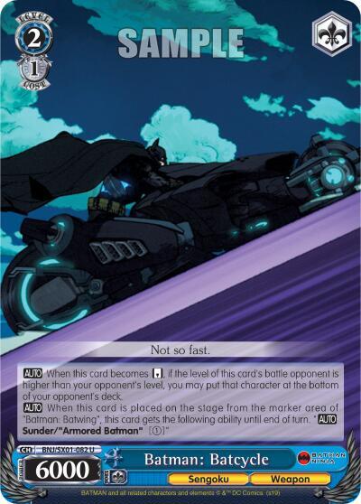 Batman: Batcycle BNJ/SX01-082 U