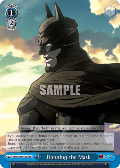 Donning the Mask BNJ/SX01-095 U