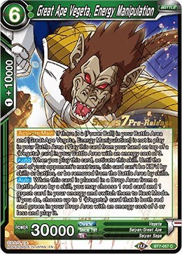 Great Ape Vegeta, Energy Manipulation BT7-057_PR