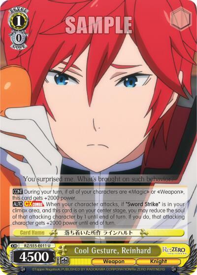 Cool Gesture, Reinhard RZ/S55-E011 U