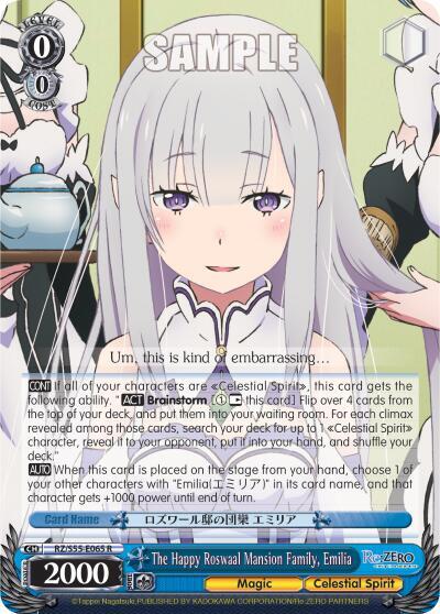 The Happy Roswaal Mansion Family, Emilia RZ/S55-E065 R