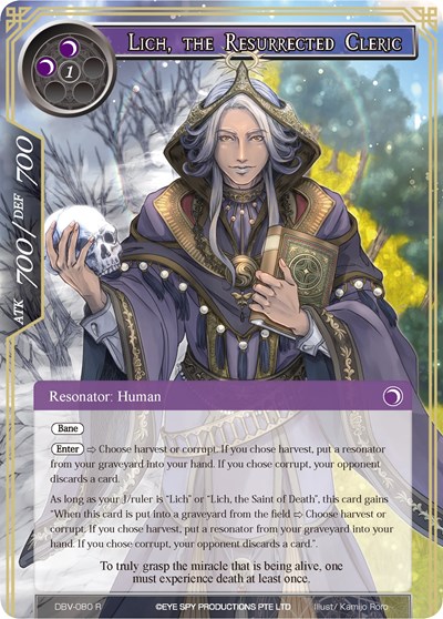 Lich, the Resurrected Cleric 