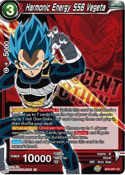 Harmonic Energy SSB Vegeta BT6-007