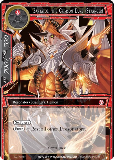 Barbatos, the Crimson Duke (Stranger) AO1-018