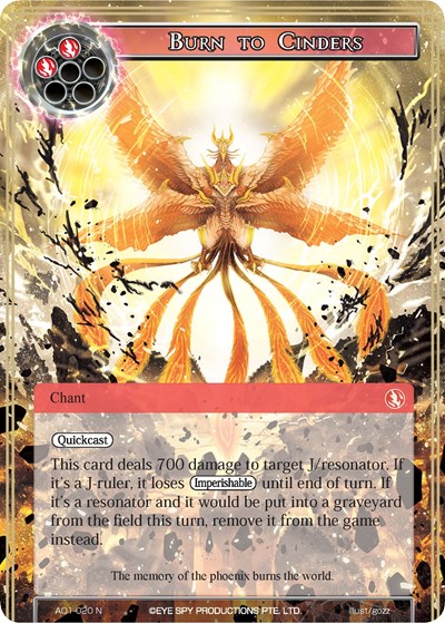 Burn to Cinders — Alice Origin