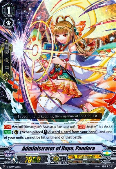 Administrator of Hope, Pandora [V Format] V-TD09/008EN
