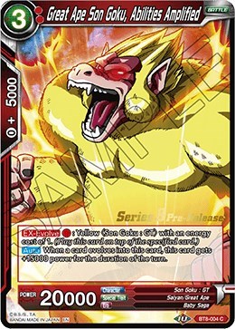 Great Ape Son Goku, Abilities Amplified BT8-004_PR