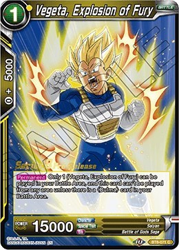 Vegeta, Explosion of Fury BT8-071_PR