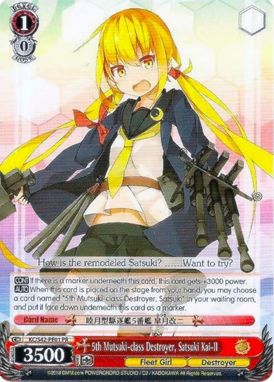 5th Mutsuki-class Destroyer, Satsuki Kai-II KC/S42-PE01 PR