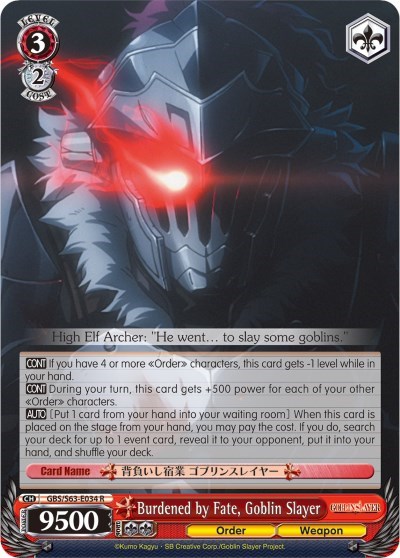 Burdened by Fate, Goblin Slayer 
